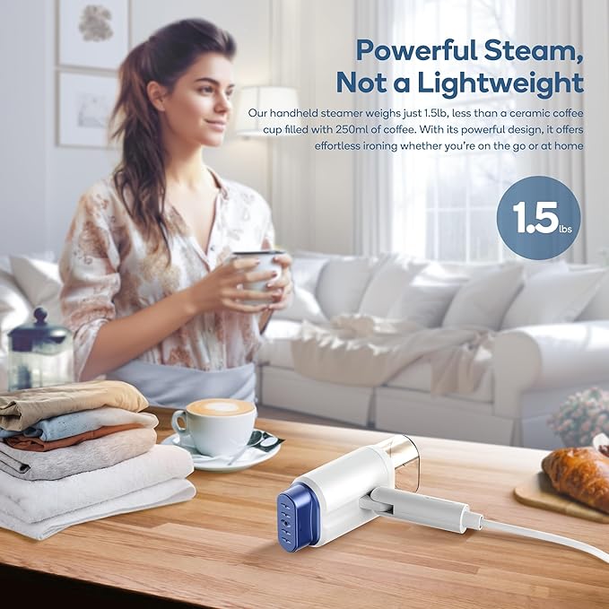 Newbealer Steamer for Clothes, 1200W Travel Steamer - Image 5