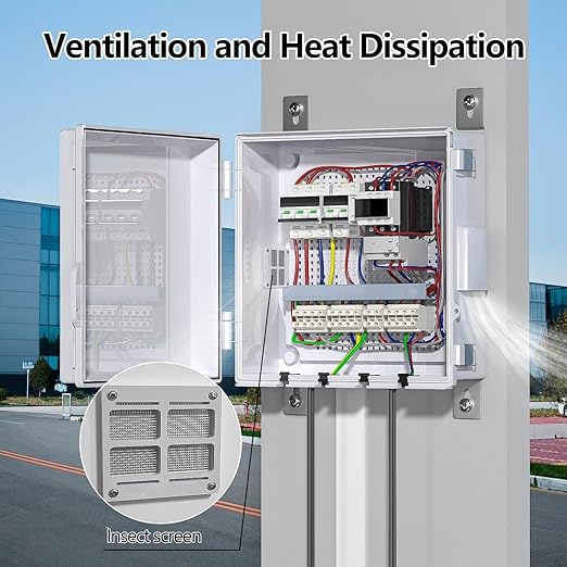 Electrical Junction Box, Ventilated Design, Cable Grommets, Indoor/Outdoor Use - Image 2