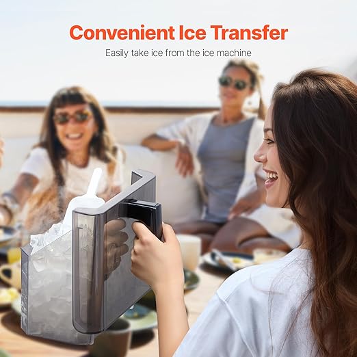 VEVOR Countertop Ice Maker, 32 Cubes Ready in 15 Mins, 46lbs in 24Hrs, - Image 2