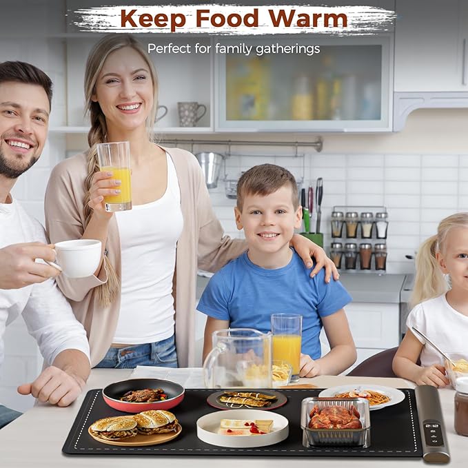 Upgrade Graphene Warming Mat for Food, Food Warming Mat for Countertop - Image 7