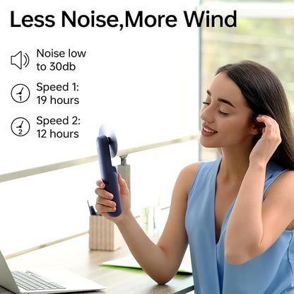 JISULIFE Portable Handheld Fan, Mini 3 In 1 - Image 3