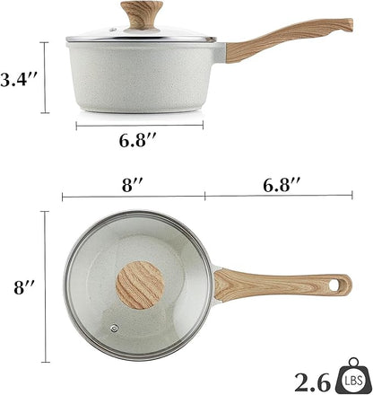 SENSARTE White Ceramic Nonstick Saucepan - Image 9