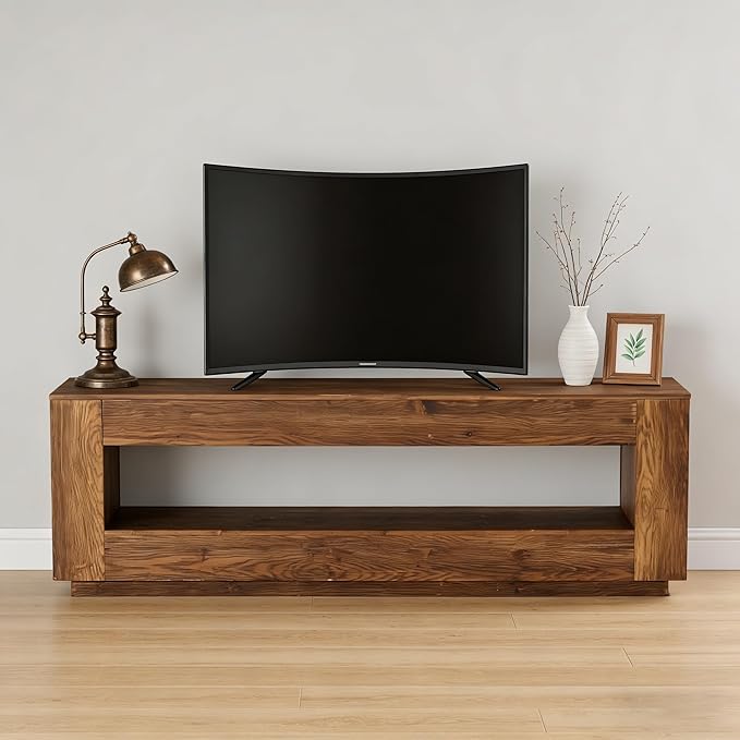 LITTLE TREE 70.86-in Extra Long Solid Wood TV Stand - Image 2