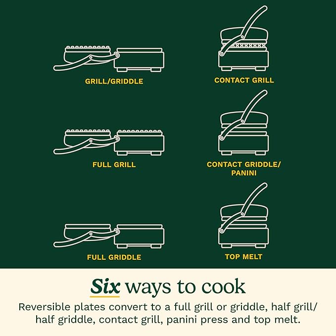 Cuisinart 6-in-1 Elite Griddler, Electric Grill, Griddle & Top Melt, 500°F - Image 5