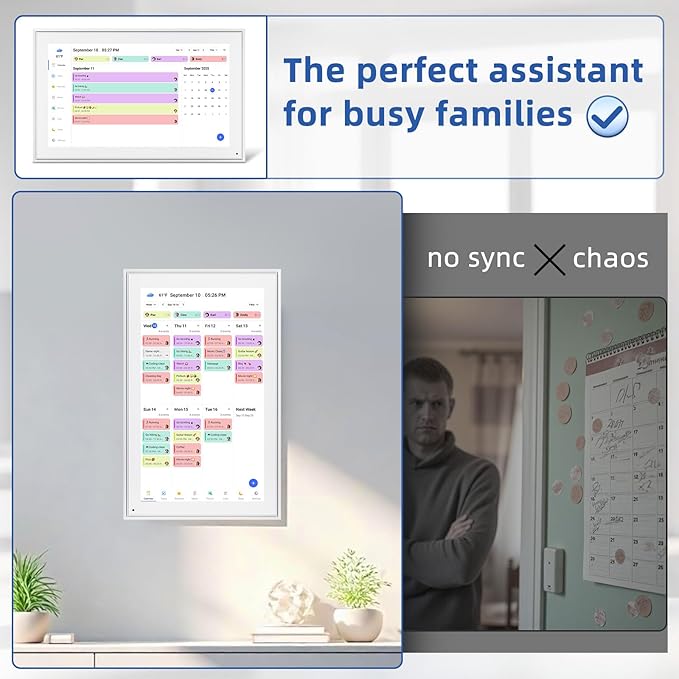 21.5 Inch Digital Calendar, Electronic Chore Chart, Smart Weekly and Monthly - Image 7