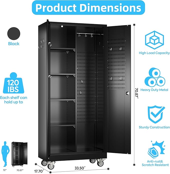 SUXXAN Broom Closet Storage Cabinet - Image 2
