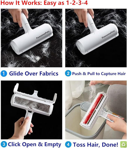 Pawsome Pets Pet Hair Remover Gift Set Reusable Lint Roller Cat and Dog Hair - Image 5