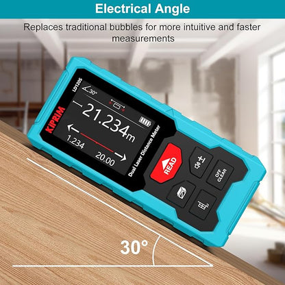 Kiprim 393ft Dual Laser Distance Measuring Tool LD120S, 120m Total Range - Image 6