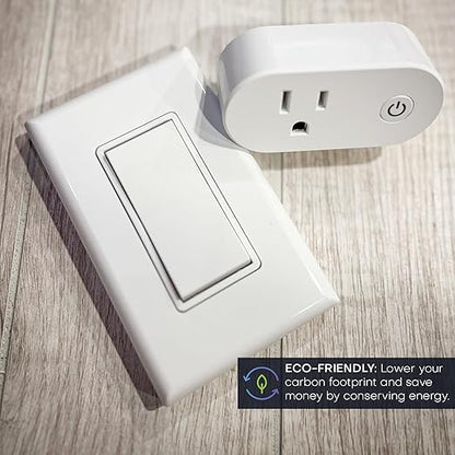 RunLessWire Wall Plug Bluetooth Battery-Free Wireless Light Switch Kit 30ft BLE - Image 5