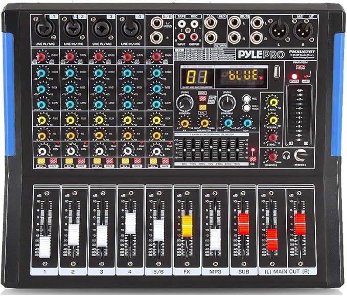 Pyle 6-Channel Bluetooth Studio Audio Mixer - Image 2