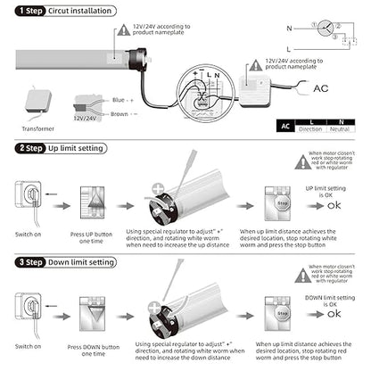 DM25DS 12V Electric Roller Shade Replacement Motor, RV Window Shade Motor - Image 7