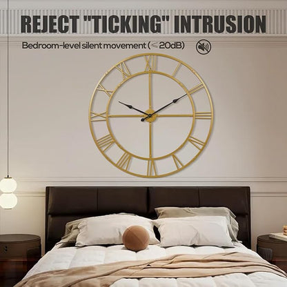 Ohweog Large Wall Clock for Living Room Decor – 40 Inch Silent Non-Ticking - Image 4