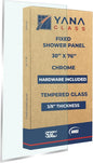 Fixed Glass Shower Panel for Bathroom by Unknown