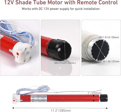 1-3/16inch RV Electric Roller Shade Replacement Motor - Image 2