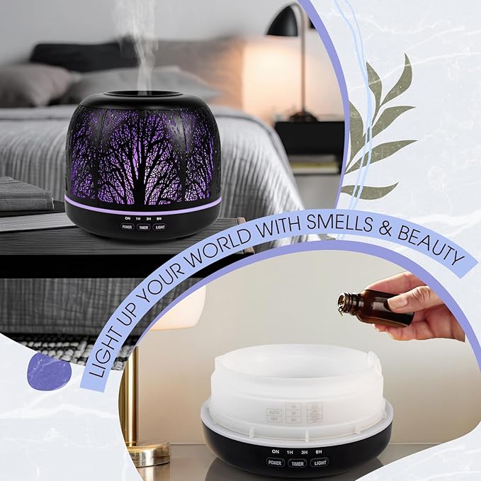 ARVIDSSON 500ml Essential Oil Diffuser, Metal Diffusers - Image 7
