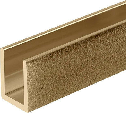 Brixwell SDCD38ABRS-CCP12-XCP5 Antique Brass 3/8" Fixed Panel Shower Door Deep - Image 2
