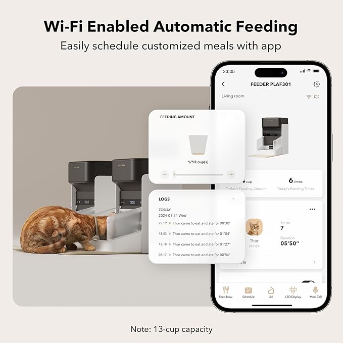 Bundle of PETLIBRO Upgraded RFID Automatic Cat Feeder, 2 Packs 5G Wi-Fi - Image 7