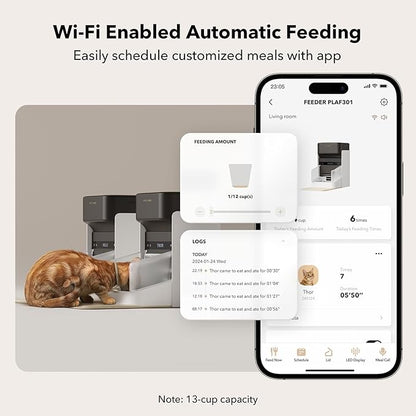 Bundle of PETLIBRO Upgraded RFID Automatic Cat Feeder, 2 Packs 5G Wi-Fi - Image 7