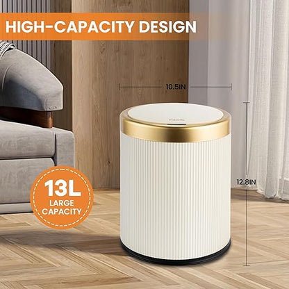 Pukomc Bathroom Trash Can with Lid，3.5 Gallon Motion Sensor Waterproof - Image 2