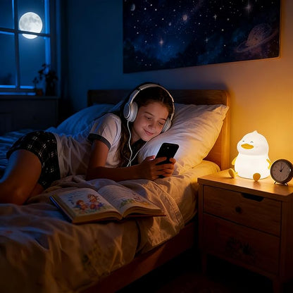 Duck Night Light for Kids, Cute Benson Ducks Gifts, Squishy Touch Silicone - Image 9