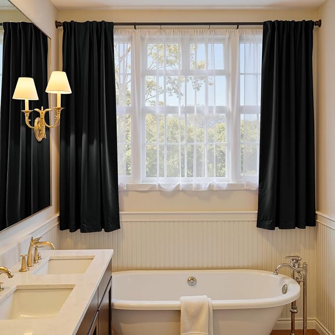 Lazzzy Velvet Blackout Curtains Thermal Insulated Room Window Drapes Super Soft - Image 6