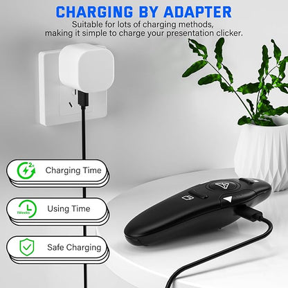 Presentation Clicker, Rechargeable Pointer, 2-in-1 USB Type C Powerpoint Clicker - Image 3
