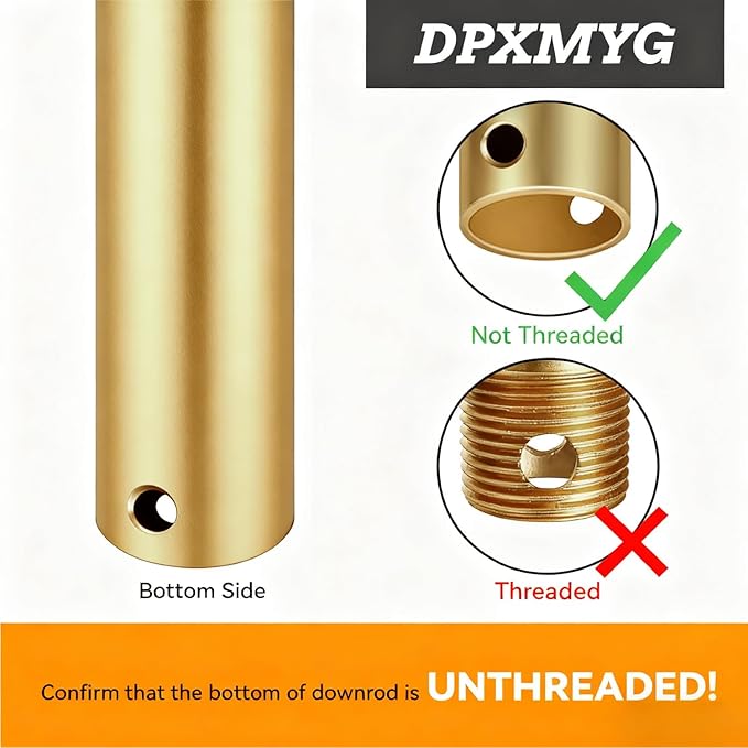 DPXMYG 24 inch Ceiling Fan Downrod - Image 3