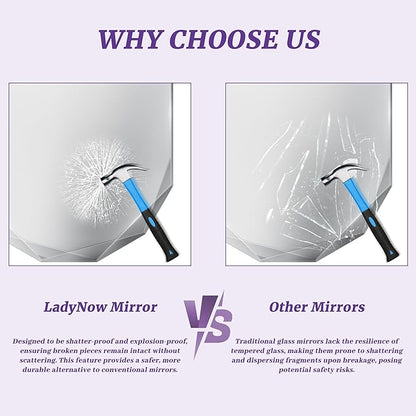 Bathroom Mirror for Wall, Bathroom Vanity Mirror, Beveled Edge Frameless Wall - Image 4