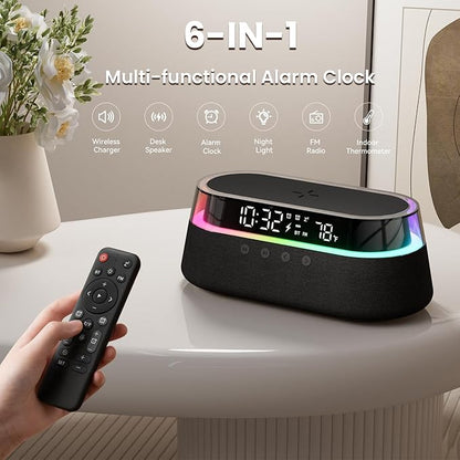 KUANGXIANG 6-in-1 Bluetooth Speaker Alarm Clock - Image 3