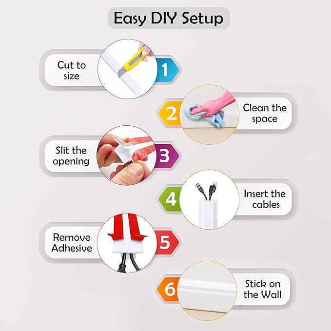 Rubber Bond TV Cord Hider Cable Protector - Image 7
