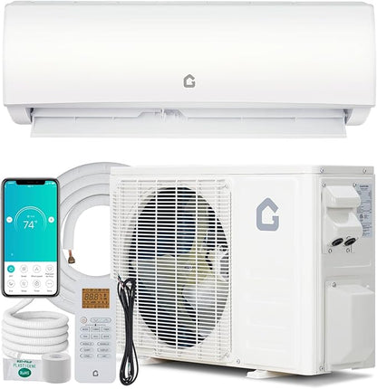 Smart Ductless Mini Split AC & Heat Pump, 000 BTU, 20 SEER2, WiFi/App/Remote by Unknown