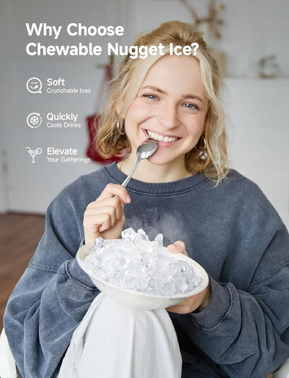 EUHOMY Nugget Ice Maker Countertop, 40Lbs/24H Pebble Ice Maker Machine - Image 3