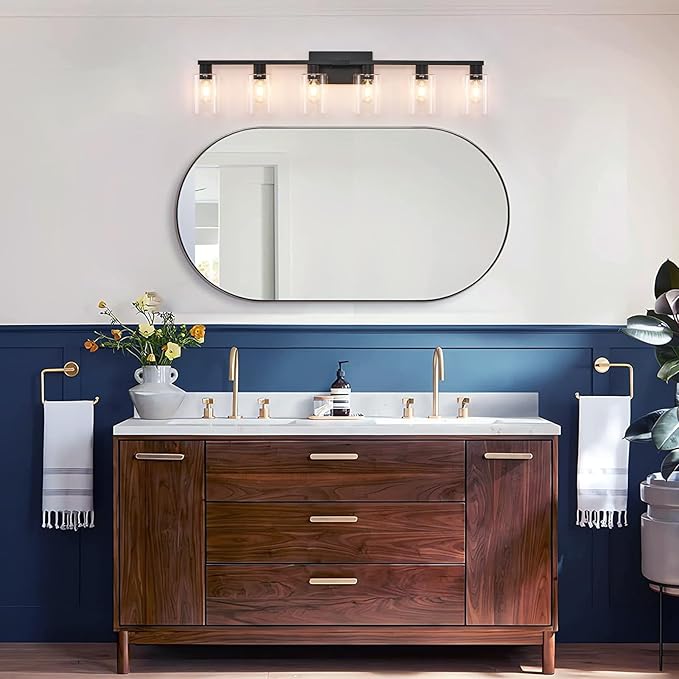 SOPEAS 6-Light Bathroom Vanity Light Black Vanity Lights - Image 5