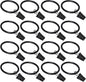 16 Pack Curtain Rings with Clips, Window Clip Rings Black Curtain Hooks Hangers Clip Rings for Hanging Drapery Drapes Bows, Small 1.26 Inch in Diameter, Fits up to 1" Rod