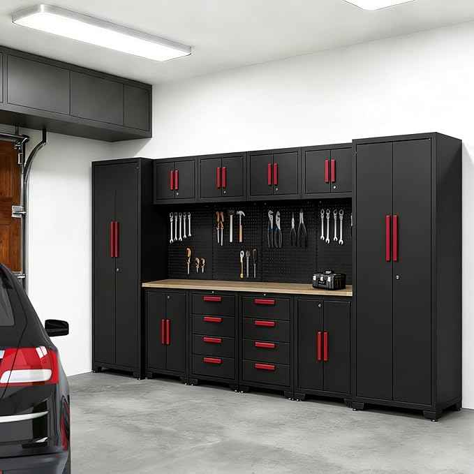 Garage Storage Cabinet System, Cabinet Drawers, Pegboard - Image 6