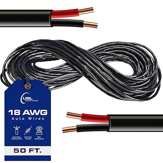 Ultra Bright Lightz 18 Gauge 2 Conductor Electrical Wire – 18/2 Cable is by UltraBrightLightz