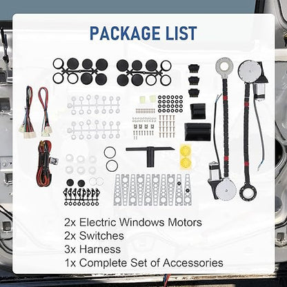 JDMSPEED New Universal Electric Power Window Lift Regulator Conversion Kit - Image 4