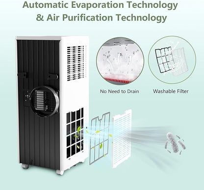 Portable Air Conditioners 8000 BTU, Remote Control AC Unit - Image 6