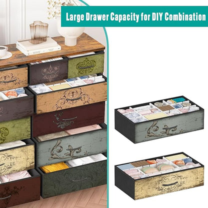 Dresser for Bedroom with 12 Drawers, Tall Fabric Drawer Dresser, Chest of - Image 4