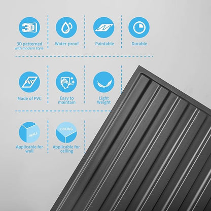 Art3d 12-Pack Slat Design 3D Wall Panels - Image 7