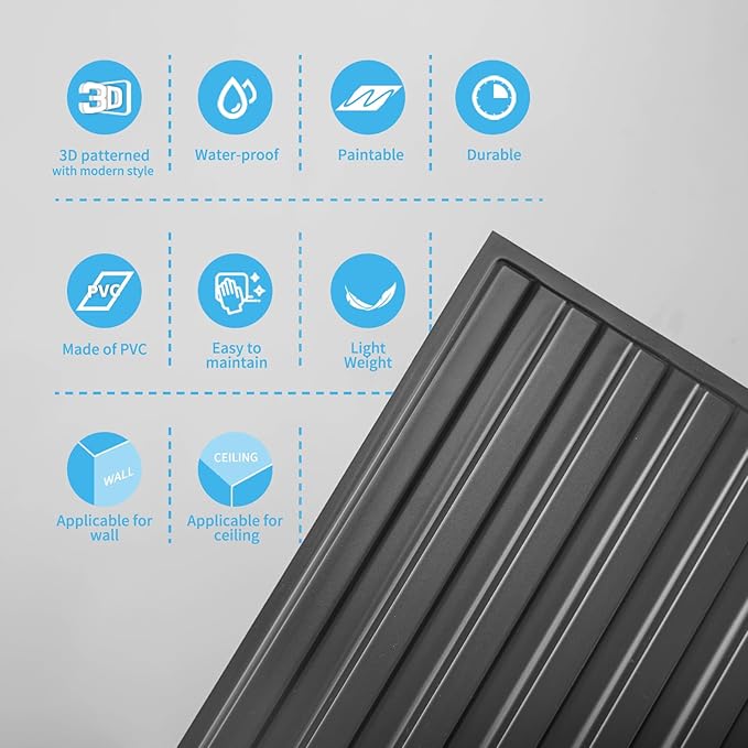 Art3d 6-Pack Slat Design 3D Wall Panels - Image 7