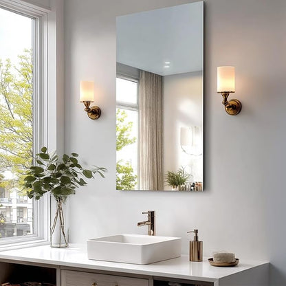 CILIBER Frameless Mirror, 24x48 Inch Large Bathroom Mirrors - Image 3