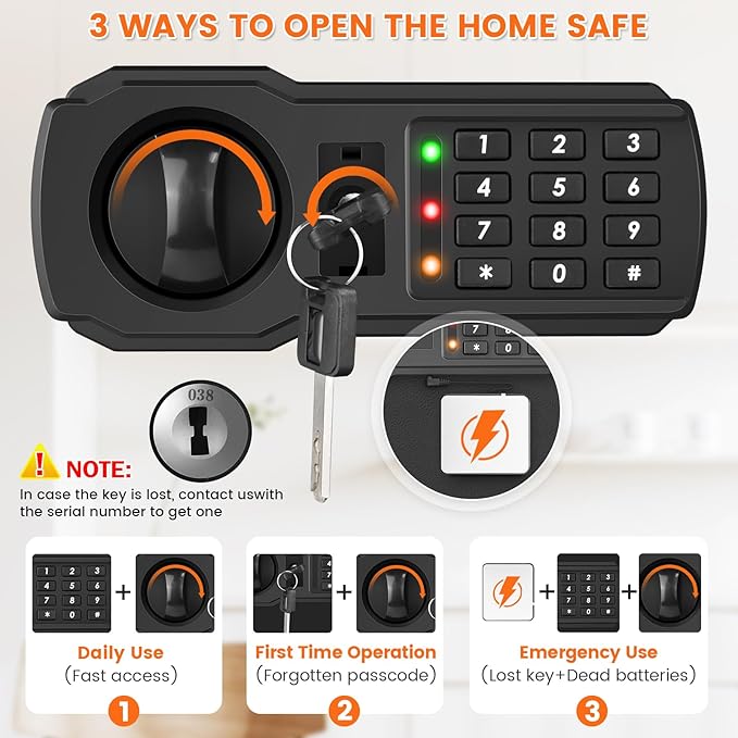 27.56"H Large Safe Box for Home & Office, 6.1 cu ft Anti-Theft Safety Box - Image 6