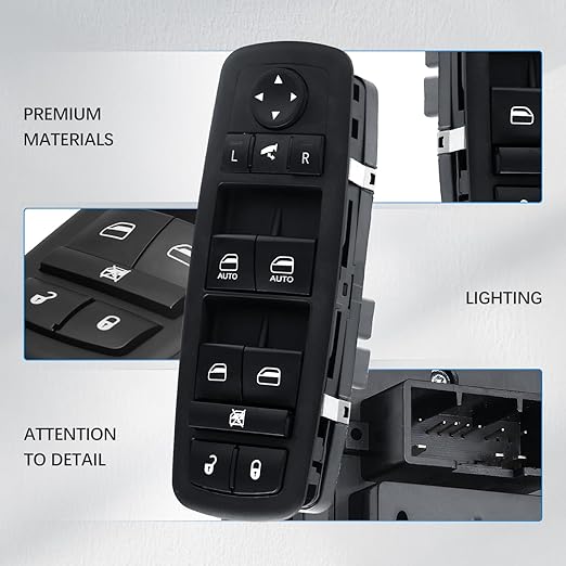 WUANGKI Power Control Window Switch | Front Driver Side | 8+3 Pins | Compatible - Image 3
