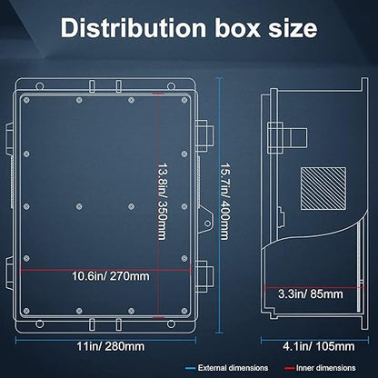 Namunanee Outdoor Electrical Junction Box, ABS Water Resistant Enclosure - Image 6