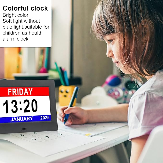 Irednolw Black Clock with Day and Date - Image 5