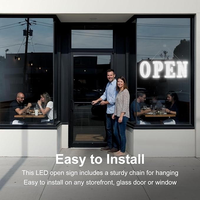 30" x 10" Large LED Open Sign - Image 5