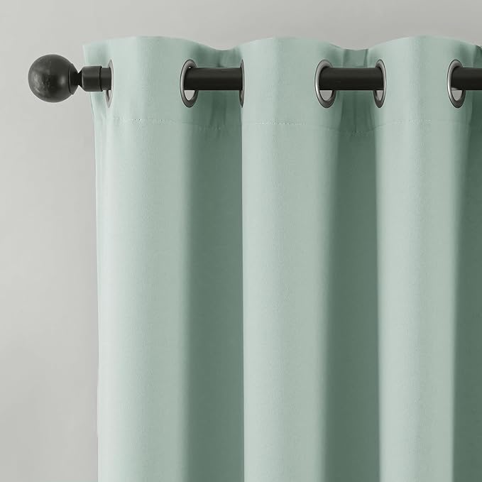 Beauoop 100% Blackout Curtains 54 Inch Long 2 Panels - Image 9