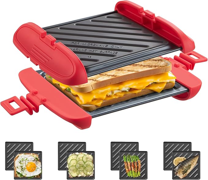 Microwave Sandwich Maker, Microwave Toastie Maker, Snack Maker & Panini Press by Unknown