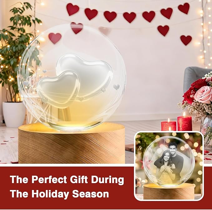 LOVEVEN Personalized 3D Crystal Ball Night Light - Image 2
